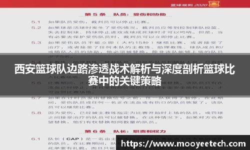 西安篮球队边路渗透战术解析与深度剖析篮球比赛中的关键策略
