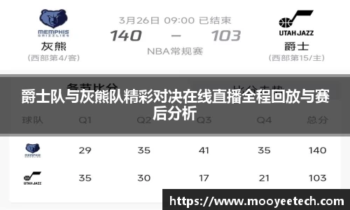爵士队与灰熊队精彩对决在线直播全程回放与赛后分析